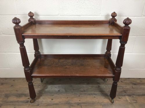 fig 2. Mahogany Two Tier Serving or Drinks Trolley