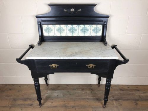 fig 1. Victorian Marble Top Washstand