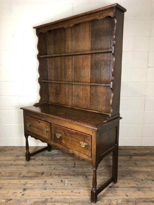fig 1.  Solid Oak Welsh Dresser of Small Proportions 