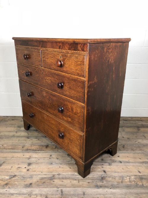 fig 2. 19th Century Oak Straight Fronted Chest of Drawers