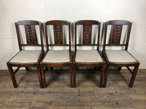 Set of Four Wooden Dining Chairs
