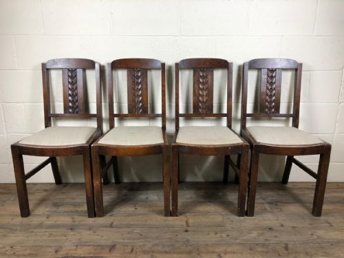 fig 1. Set of Four Wooden Dining Chairs