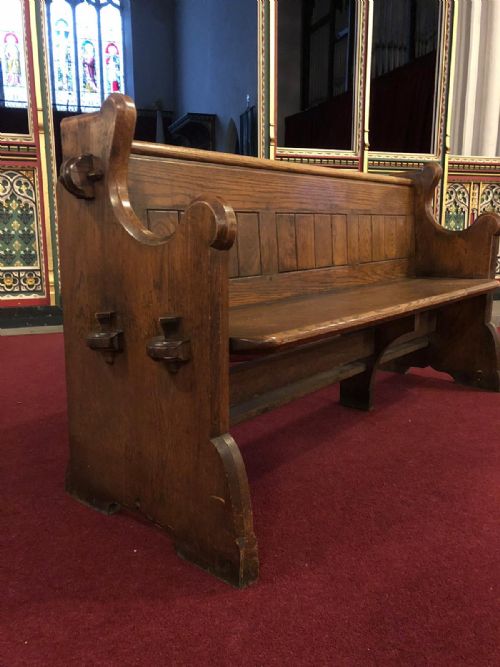 fig 2. Solid Oak 5ft Church or Chapel Pew