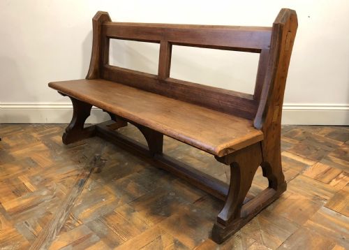 fig 1. Antique Pitch Pine Pew Bench