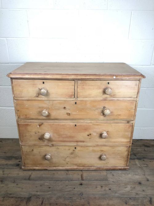 fig 2. Antique Pine Chest of Drawers
