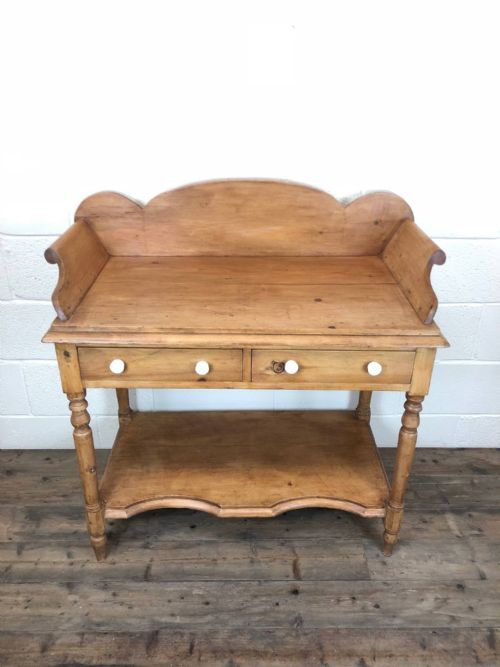 Country Pine Two Drawer Washstand
