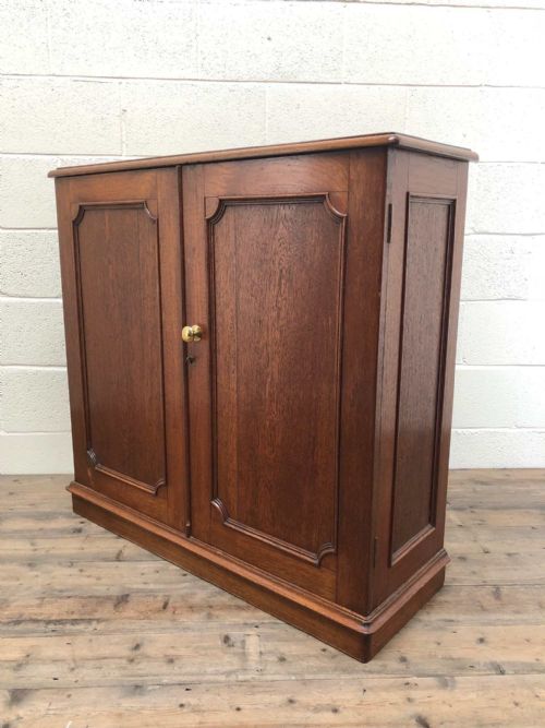 fig 1. Victorian Oak Two Door Cupboard