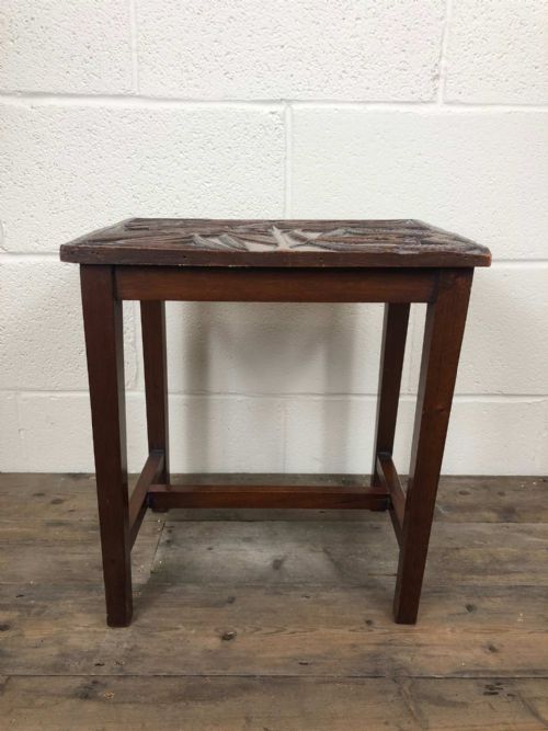 fig 1. Small Carved Sri Lankan Occasional Side Table