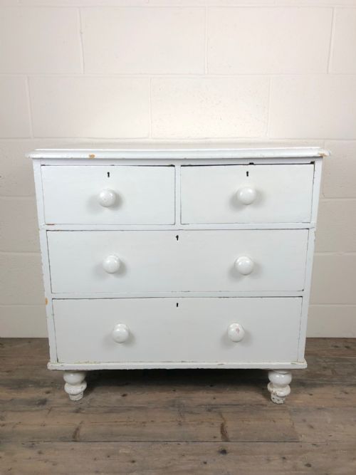 Small Victorian Painted Pine Chest of Drawers