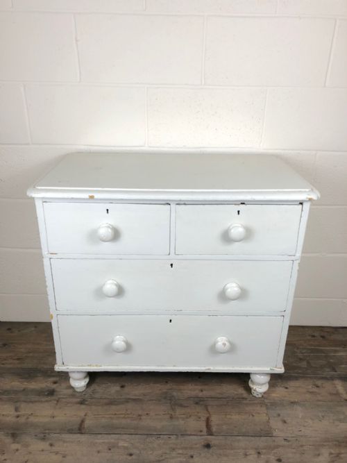 fig 1. Small Victorian Painted Pine Chest of Drawers
