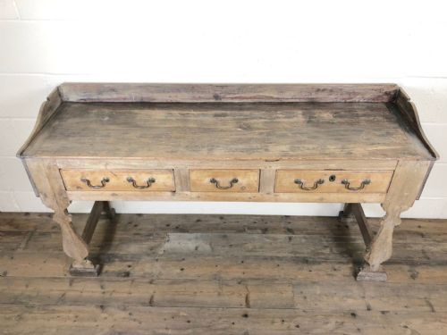 fig 1. Rustic Antique Three Drawer Sideboard