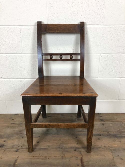 Single Welsh Oak Ball and Rail Back Farmhouse Chair