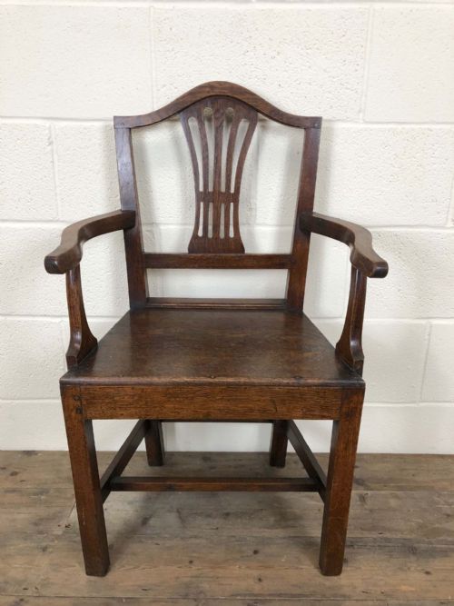 Welsh Oak Camel Back Farmhouse Armchair