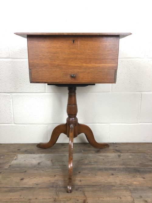 fig 1. Oak Sewing Work Table