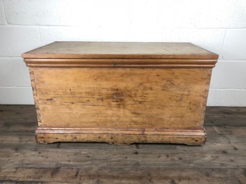 19th Century Antique Pine Chest or Trunk
