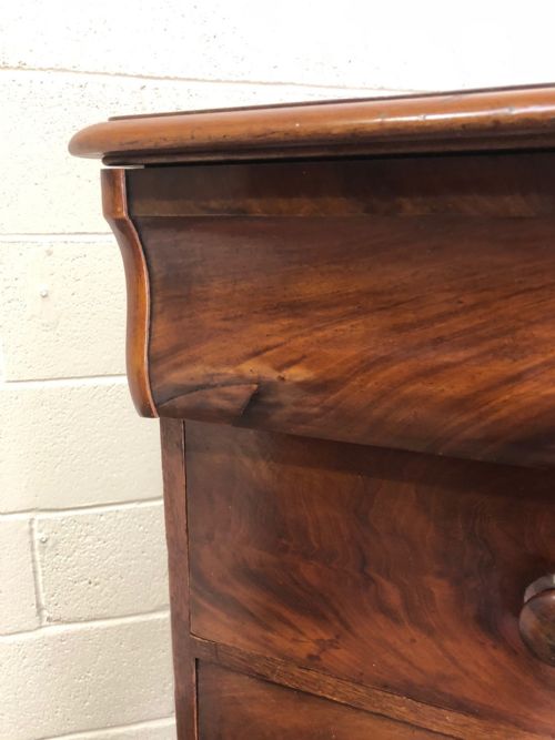 fig 2. Victorian Flame Mahogany Chest of Drawers