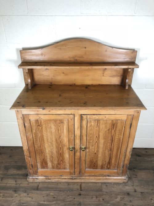 fig 1. Antique Pine Two Door Cupboard or Sideboard