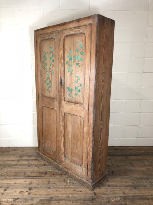 fig 1. Antique Pine Two Door Housekeeper’s Cupboard