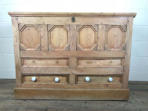 Large Antique Pine Mule Chest