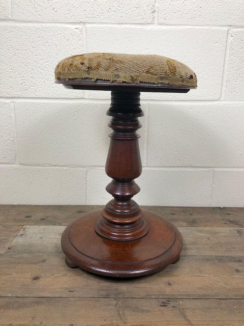 fig 1. Victorian Mahogany Piano Stool