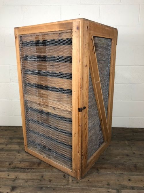 Primitive Rustic Pine Apple Storage Cage or Locker