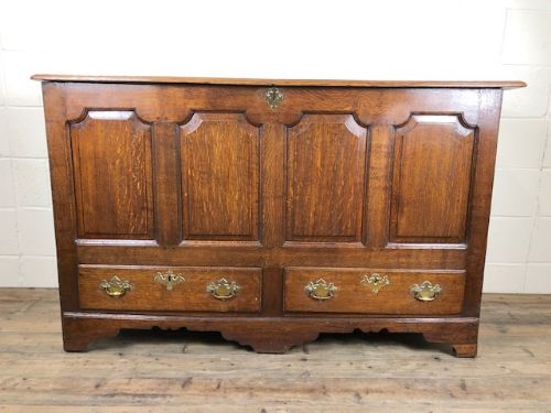 Large Early 19th Century Welsh Oak Mule Chest