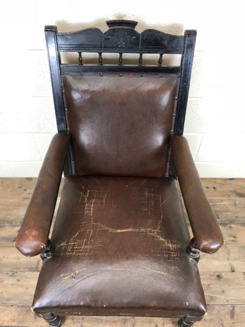 fig 2. Pair of Victorian His and Her Lounge Chairs