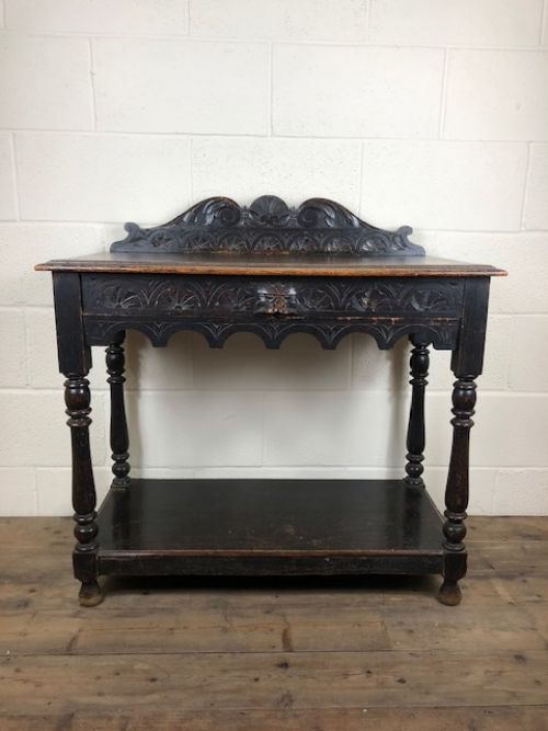 Antique Carved Oak Green Man Hall Table