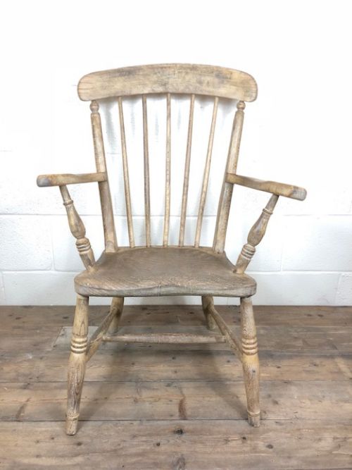 19th Century Ash and Elm Low Seat Fireside Armchair