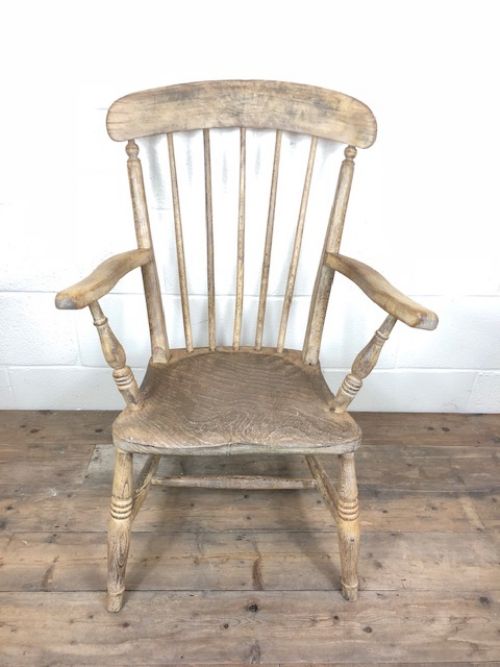 fig 1. 19th Century Ash and Elm Low Seat Fireside Armchair