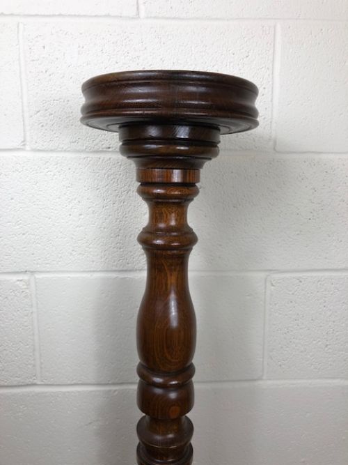 fig 1. Early 20th Century Oak Torchere Stand