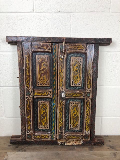 Colourful Wooden and Iron Moroccan Window Shutter