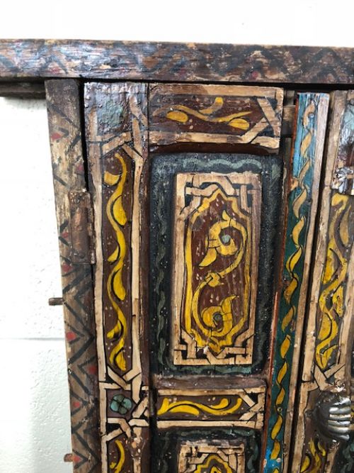 fig 1. Colourful Wooden and Iron Moroccan Window Shutter
