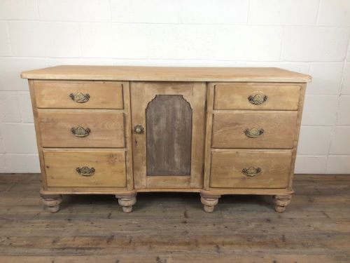 19th Century Antique Pine Dresser Base Sideboard