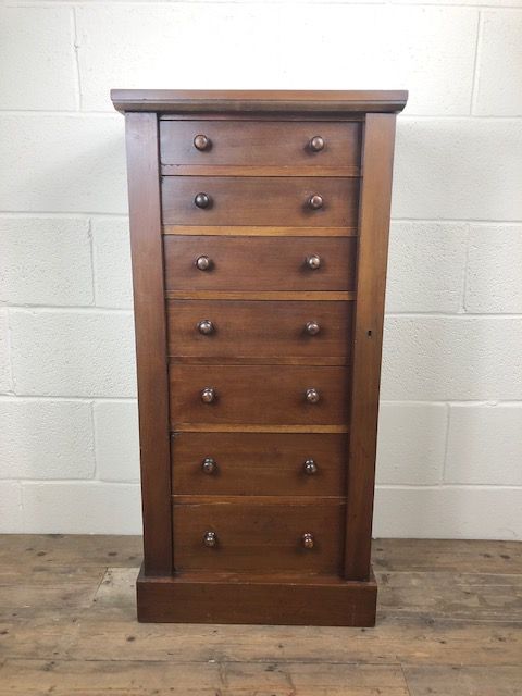19th Century Victorian Mahogany Wellington Chest of Drawers