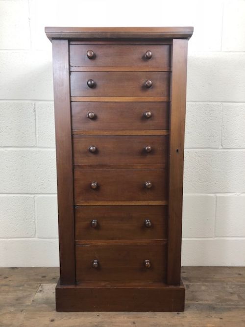 fig 2. 19th Century Victorian Mahogany Wellington Chest of Drawers