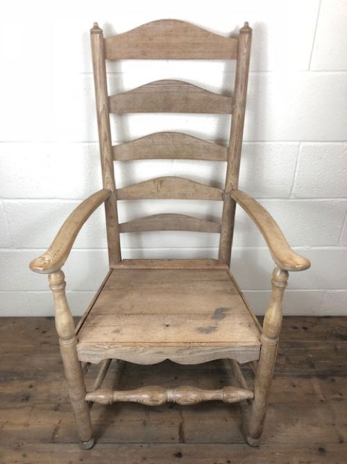 fig 1. Stripped 19th Century Ladder Back Armchair