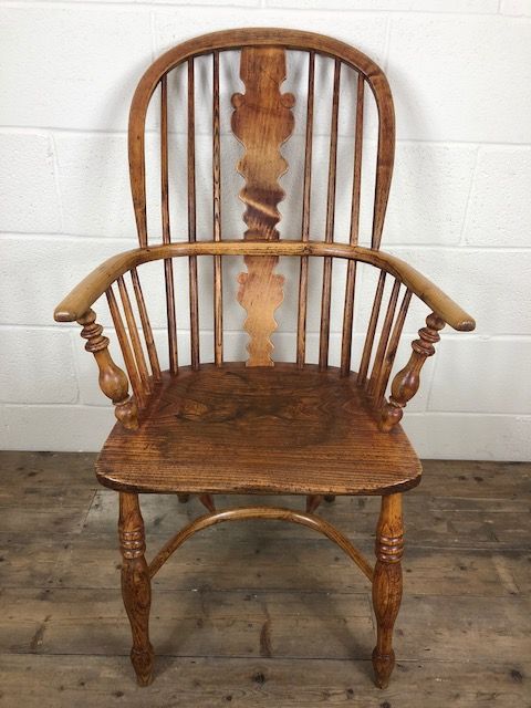 19th Century Ash and Elm Windsor Armchair