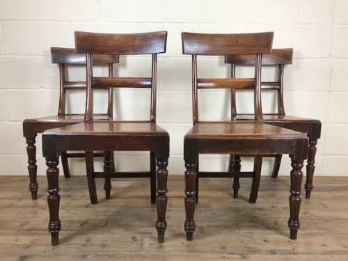 fig 1. Set of Four 19th Century Mahogany Farmhouse Chairs
