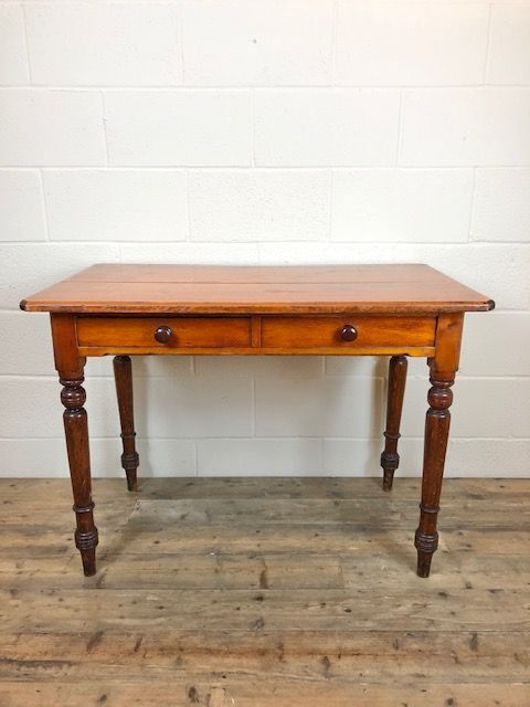 Late Victorian Mahogany Two Drawer Table