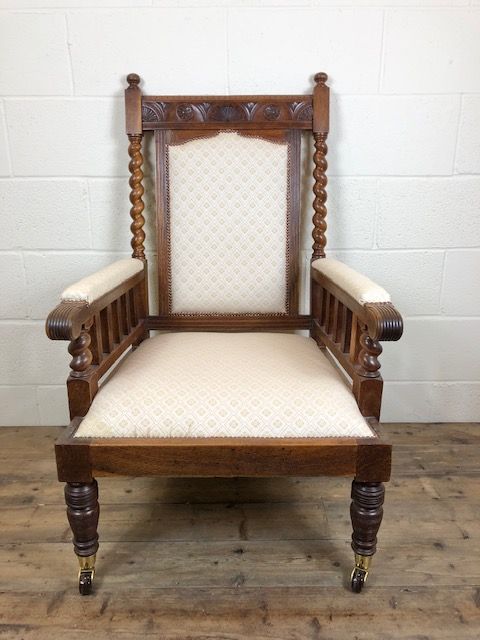 Large Late Victorian Upholstered Armchair