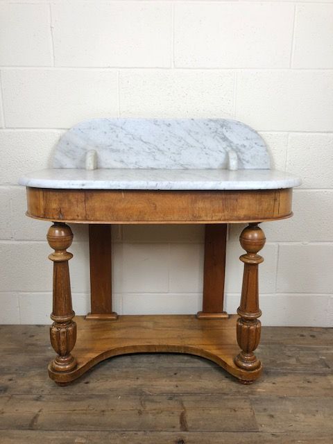 fig 1. Victorian Mahogany Marble Top Washstand