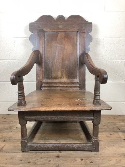 17th Century Oak Wainscot Armchair