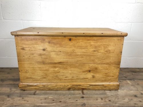 fig 1. 19th Century Stripped Pine Trunk or Chest