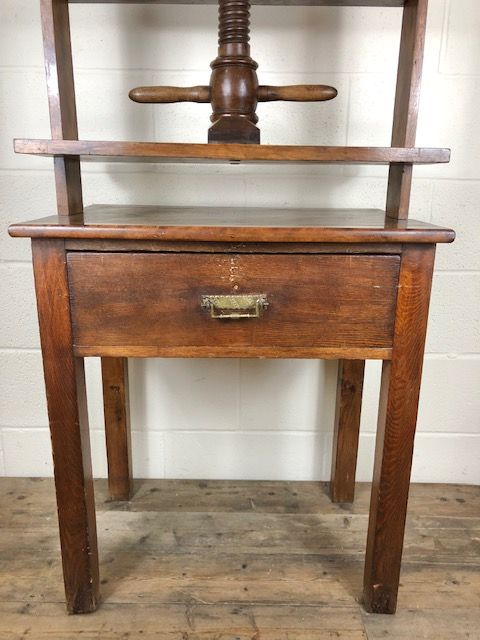 fig 2. 19th Century Wooden Book Press on Stand