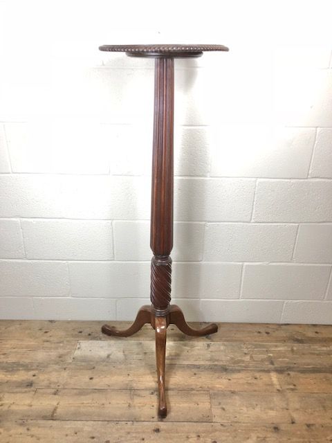 Large 19th Century Mahogany Torchere Plant Stand
