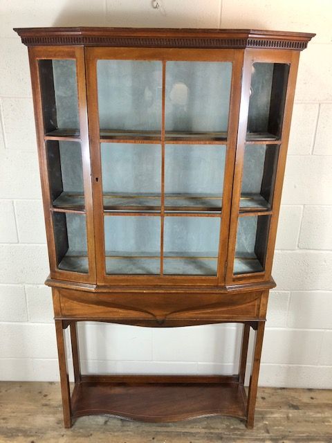 fig 1. Edwardian Inlaid Glass Display Cabinet