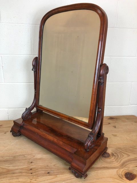 fig 1. Victorian Mahogany Dressing Table Swing Mirror