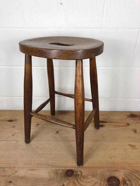 Antique 19th Century Elm Stool
