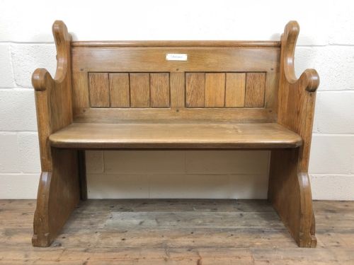 Solid Oak St Elvan’s Church Sidesmen Pew
